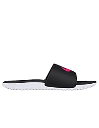 Nike Kawa Sandalias deslizantes para mujer, color negro rosa vivo, 9 B (M)