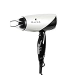 Wazor 1875W Ceramic Ionic Blow Dryer, Black and White