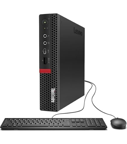 Lenovo ThinkCentre M720q Mini Ordinateur de Bureau, Intel Core i5-9500T, 16 Go de RAM, SSD de 256 Go, WiFi, Bluetooth, Clavier QWERTY américain, Windows 11 Pro (Reconditionné)