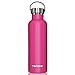 TOPOKO 25 oz Stainless Steel Vacuum Insulated Water Bottle, Keeps Drink Cold up to 24 Hours & Hot up to 12 Hours Leak Proof and Sweat Proof Large Capacity Sports Bottle Wide Mouth Metal Lid (Pink)