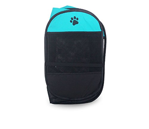 Pet Foldable Tent Playpen Portable Dog Fence Kennel Cage Crate Exercise Removable 8-Panel Kennel Mesh Shade Cover Indoor/Outdoor For Puppy Cats And Animals (Blue)
