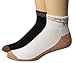 Copper Fit Ankle Socks Men (size 9-12) & Women (size 10-13) Black & White, Large (4 Pair)