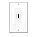 TNP HDMI Wall Plate (1 Port, White) HDMI Face Plate Socket Insert Jack Outlet Panel Mount Support 4K 60Hz HDR ARC Full HD 3D Ethernet High Speed Cable Extension Coupler f/Projector & Home Theater primary
