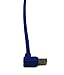 CERRXIAN 30cm USB 3.0 A 90 Degree Down Angle Male to Micro B Male 10pin 90 Degree Left Angle Short Cable(Blue,D-L)
