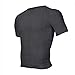 Odoland Men's Body Shaper Slimming Shirt Tummy Vest Thermal Compression Base Layer Slim Muscle Short Sleeve Shapewear, Grey M