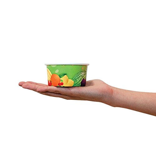 Fresh Fruit Paper Ice Cream Cups - 6 oz Dessert Bowls - Comes In Many Colors & Sizes! Frozen Dessert Supplies - Fast Shipping! 1,000 Count