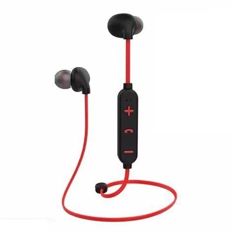 Mr.Gadget's Solutions Wireless Bluetooth Earphone Headphone for Calling & Music with Magnetic Wireless Bluetooth Earphone Wireless Headphones Sports Stereo Jogger, Running, Gyming-(Red)