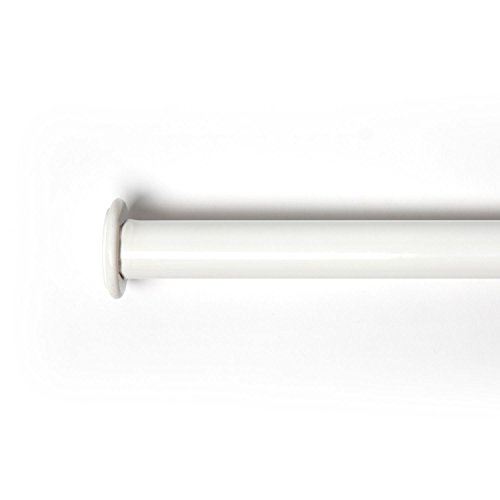 RoomDividersNow 36in-56in Hanging Curtain Rod with Brackets, White