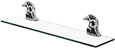 WANFAN Wall Mounted Bathroom Shelves Dressing Glass Holder Artistic Romantic Carving Bath Hardware, MB-0813T