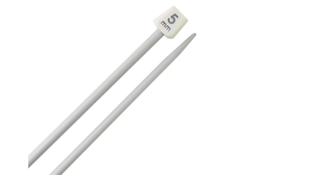 AARNAV 2 x 30cm Long Plastic Knitting Needles Single Pointed Needles (2 x 5mm)