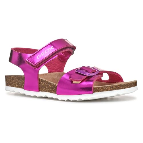 Geox J Adriel Girl C Sandales Fille, Fuchsia, 39 EU