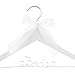 Ella Celebration Bride to Be Wedding Dress Hanger Wooden and Wire Bridal Hangers for Brides (White with Silver Wire)