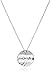 Sterling Silver Hammered Circle Pendant Necklace, 18