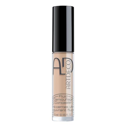 ARTDECO Fluid Camouflage Concealer - Highly Opaque Concealer without Mask Effect - 1 x 5 ml Nr.05 Yellow-Neutral Medium