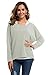UGET Women's Oversized Baggy Tops Off Shoulder Loose Fitting Pullover Casual Blouse T-Shirt Sweater Long Batwing Sleeve X-Large Gray