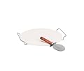 Italian Origins 13-Inch Round Pizza Stone and Rack with Jumbo Pizza Cutter
