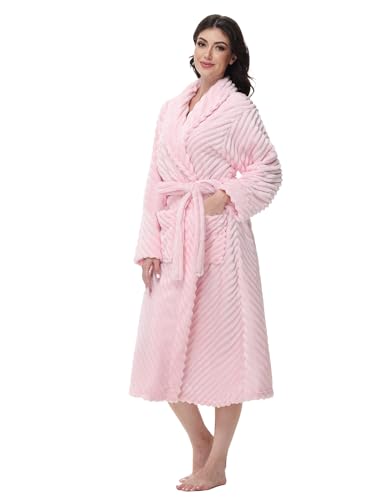 Yurhap Premium Robes for Women - Super Soft Cozy Fleece Womens Robe
