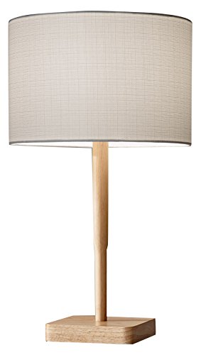 adesso home 4092-12 transitional one light table lamp from ellis collection in bronze/dark finish, natural