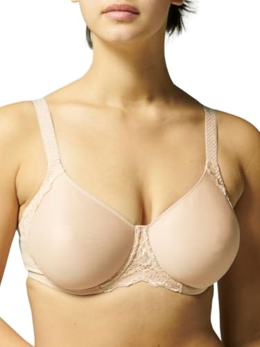 Simone Perele Reggiseno da Donna Caresse Minimizer, Trasparente, Peau Rose, 3D