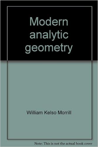 Modern Analytic Geometry Intext Series In Basic Mathematics Morrill William Kelso 9780700224135 Amazon Com Books