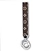 Qiker Wristlet Keychain, Luxury Street Fashion PU Leather Hand Wrist Lanyard Durable and Premium Quality with Metal Key Holder Key Ring Wristlet Strap for Girls Women (Brown)