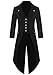 Farktop Men's Steampunk Vintage Tailcoat Jacket Gothic Victorian Coat Tuxedo Uniform Halloween Costume