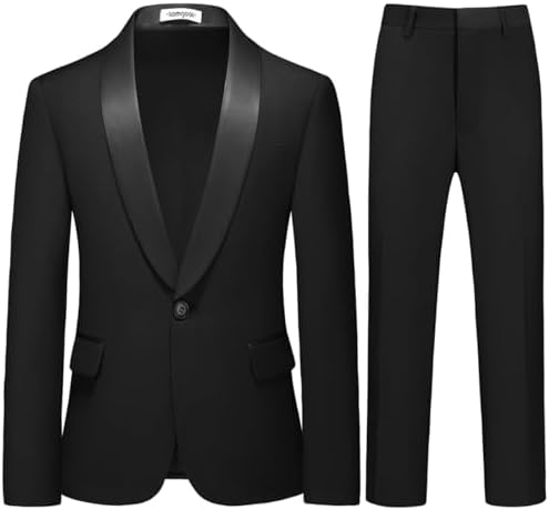 Amazon.com: Boys Page Boy Slim Fit Wedding Dark Gray Suit 7 Piece