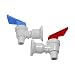 OCSParts RB217 Sunbeam Water Cooler Faucet, Tomlinson Blue and Red Handle, Combo Pack (Pack of 2) primary