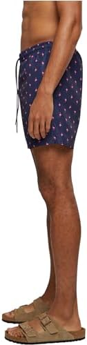 Herren Swim Shorts – Schnelltrocknende Badehose mit Innenslip und Taschen für Strand Pool Urlaub und sportliche Aktivitäten,Flamingo,M