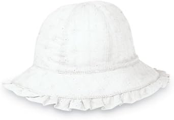 white eyelet sun hat baby girl