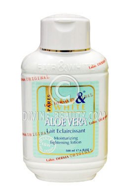 Fair & White Aloe Vera Lait Eclairctssant Moisturizing Lightening Lotion by Afro