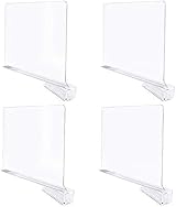 Jucoan 4 Pack Shelf Dividers Clear Acrylic Closet Organizers 30.5cm x 20cm view 5