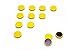 Scribble 1 Inch Office Magnets (20 Pack) – Yellow Round Memo Magnets for Refrigerator, Whiteboard, Locker, and Classroom