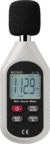 Voltcraft Mini Sound Level Meter SL-10, Dark/Light Grey, Parameters, Frequency, Pitched Sound dBA - Thumbnail 2