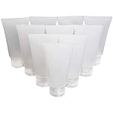 LASSUM 10 PCS Refillable Empty Plastic Squeeze Soft Tubes Bottle,Flip Cap Bottle Cosmetic Cream Lotion Shampoo Travel Containers (30ML)