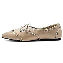 Ollio Women's Ballet Shoe Flat Enamel Pointed Toe