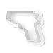 Hand Gun Cookie Cutter - LARGE - 4 Inches