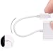 Etre Jeune Adapter & Splitter Replacement Compatible with Iphone 7, 7Plus, 8, 8Plus, X, Dual 8 Pin 2 in 1 Headphone Jack Aux Audio Music and Charge and Calling and Sync Cable Charger Connector, White