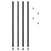 Alera SW59PO36BL Stackable Posts For Wire Shelving, 36 "High, Black, 4/Pack