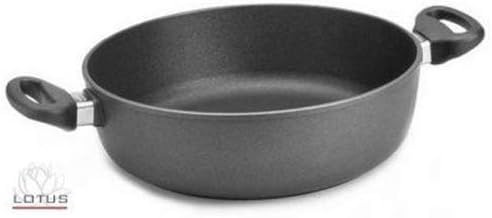 Lotus Cast Iron Frying Pan Diameter 32 cm Base Dimensions 24 cm Height 8.8 cm Lid Size 32 cm