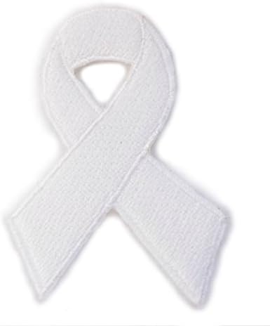 Lung/Bone Cancer/Gay-Teen Suicide Awareness Right to Life/Blindness/Bone Disease Ribbon Embroidered Sew/Iron On Patch 2.5" x1.5"