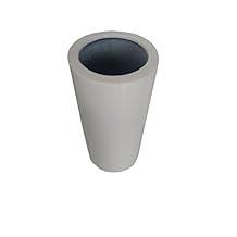 Maceta de fibra de vidrio Cilindro de 75 cm de alto y 35 cm de diámetro (Blanco)