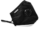 Pollution Mask Military Grade Anti Dust +6 N99 Filters Washable Cotton Respirator with Adjustable Ear Strap/Allergy / Cycling/Running / Hiking/Painting / Cleaning/Construction (Black)