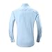 Alex Vando Mens Dress Shirts Regular Fit Long Sleeve Stretch Business Dress Shirts for Men,Blue,Large