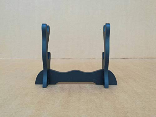 CNLQ Wooden Single Samurai Sword Stand Display for Katana Wakizashi Tanto (2 Tiers) - Thumbnail 6