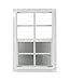 Shed Window 14 X 21 White J-Channel Mount Safety Glass