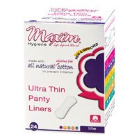 Maxim Ultra Thin, Contour, Chlorine Free, Hypoallergenic Pantiliners, Light Days, 24 Count Boxes (Pack of 3)