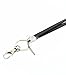 Deluxe Durable Leather Wristlet for ID Badge Holder, Key fob Cell Phone, Key, USB, Camera, Purse (Black)