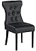 Modway Silhouette Modern Tufted Vegan Leather Upholstered Parsons Black, One Dining Chair