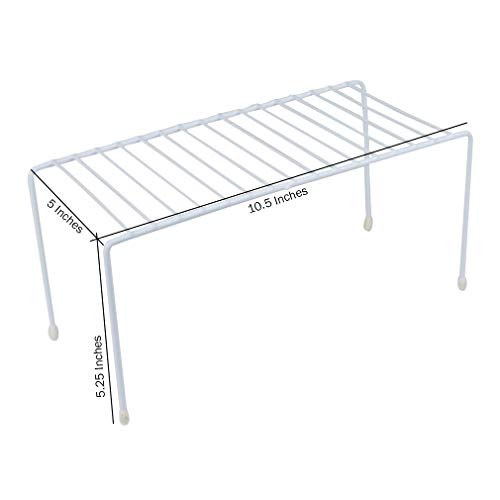 Evelots Wire Rack Shelf Organizer Set of 2 White Kitchen